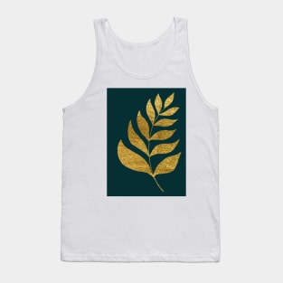 Simple branch - green and gold Tank Top